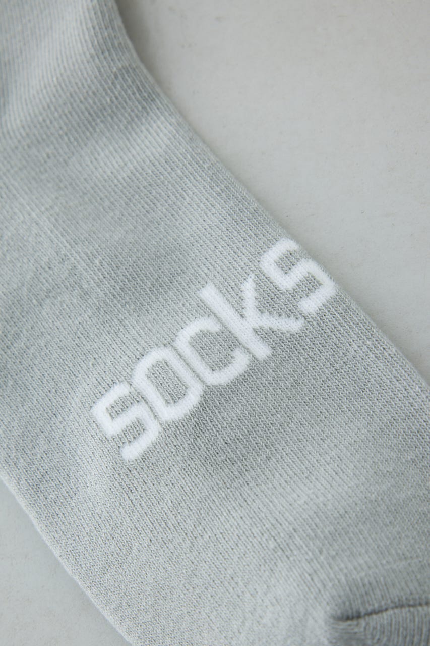 ジャガードロゴアングルソックス GRY FREE