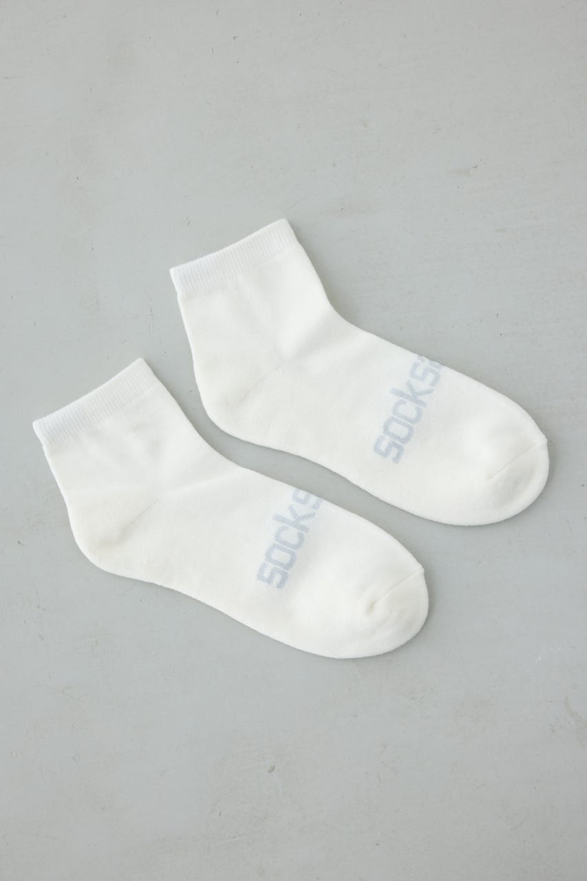 ジャガードロゴアングルソックス WHT FREE