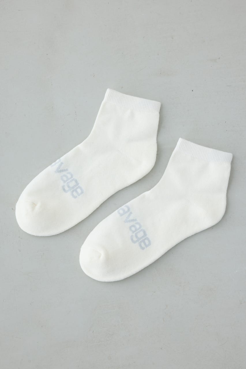 ジャガードロゴアングルソックス WHT FREE