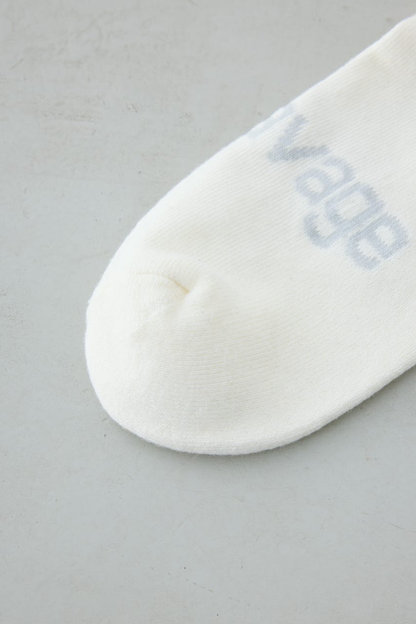 ジャガードロゴアングルソックス WHT FREE