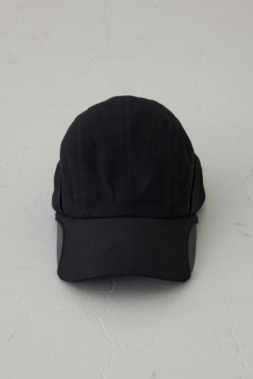 合皮切り替えキャンバスキャップ BLK FREE