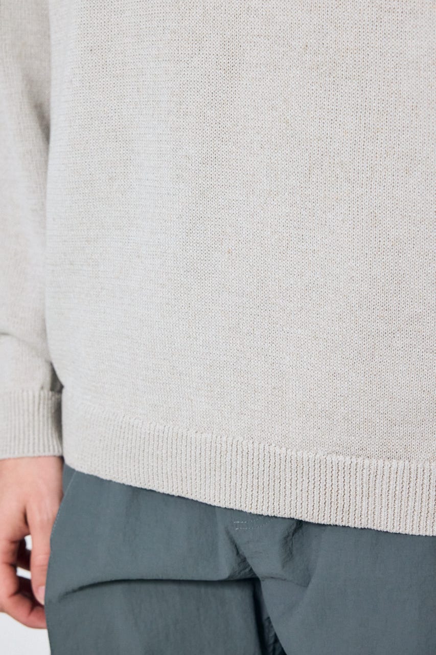 【SS先行アイテム】リネンミックスニットトップス BEG M