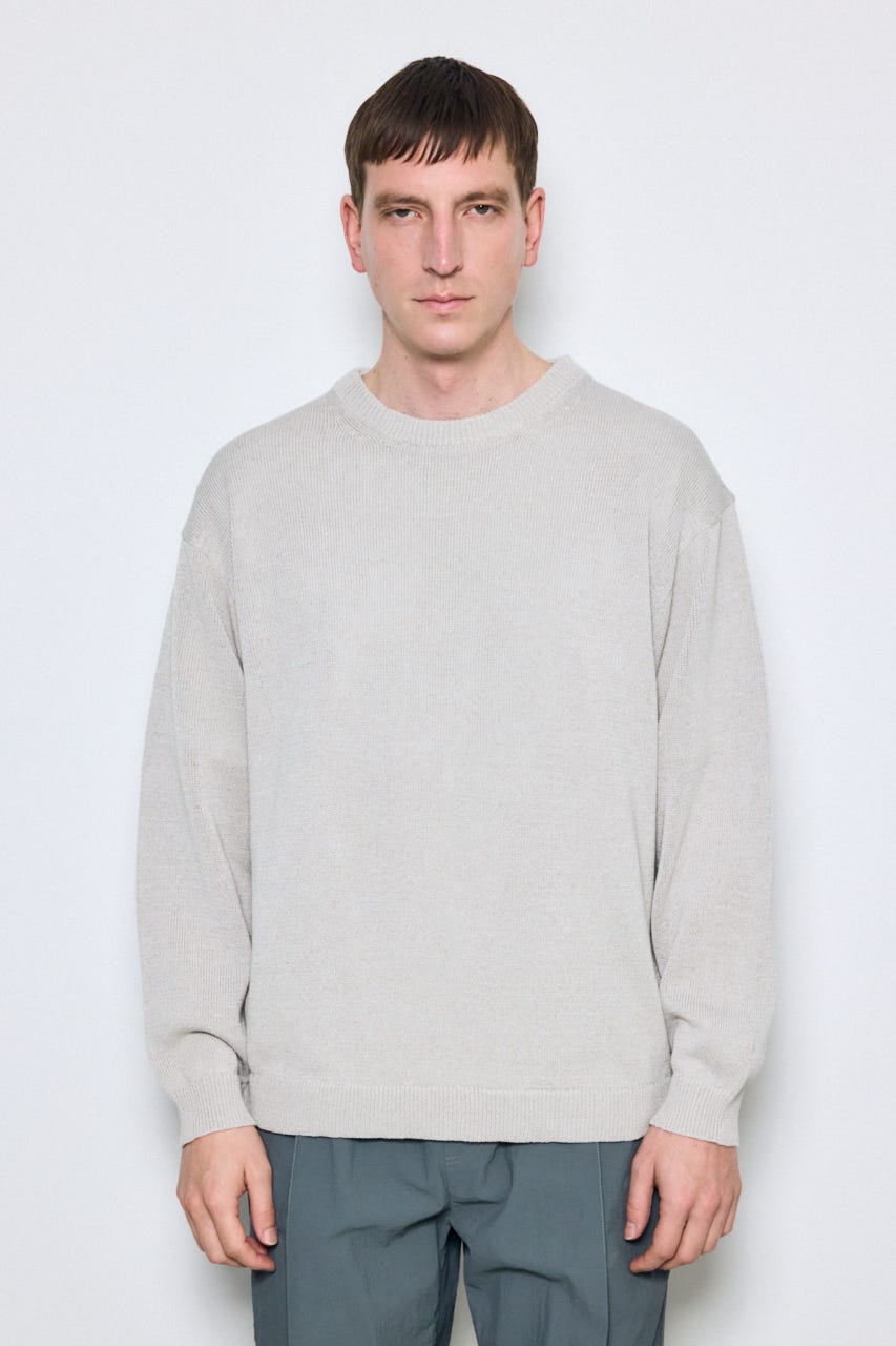 【SS先行アイテム】リネンミックスニットトップス BEG M