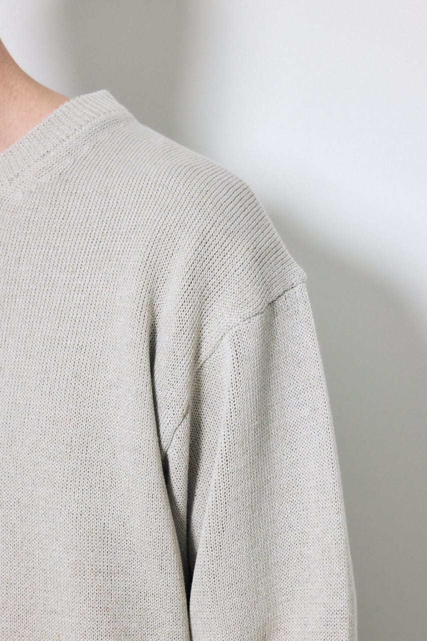 【SS先行アイテム】リネンミックスニットトップス BEG M