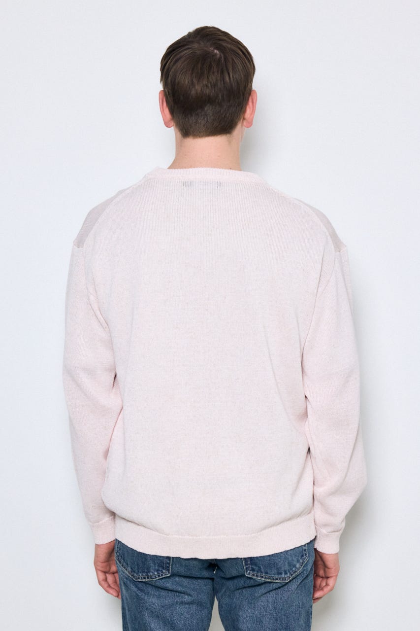 【SS先行アイテム】リネンミックスニットトップス L/PNK L