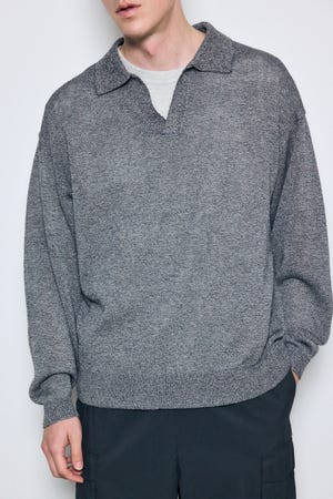 【SS先行アイテム】リネンミックススキッパーポロシャツ