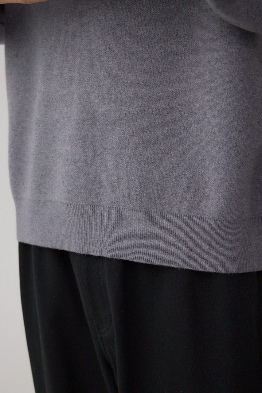 フロントロゴニットトップス GRY M