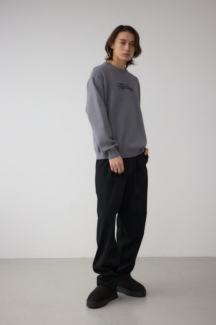 フロントロゴニットトップス GRY M