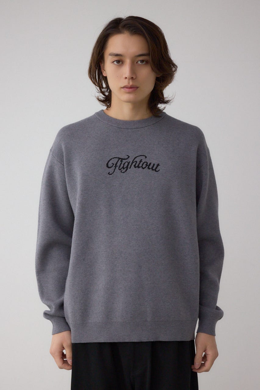 フロントロゴニットトップス GRY M