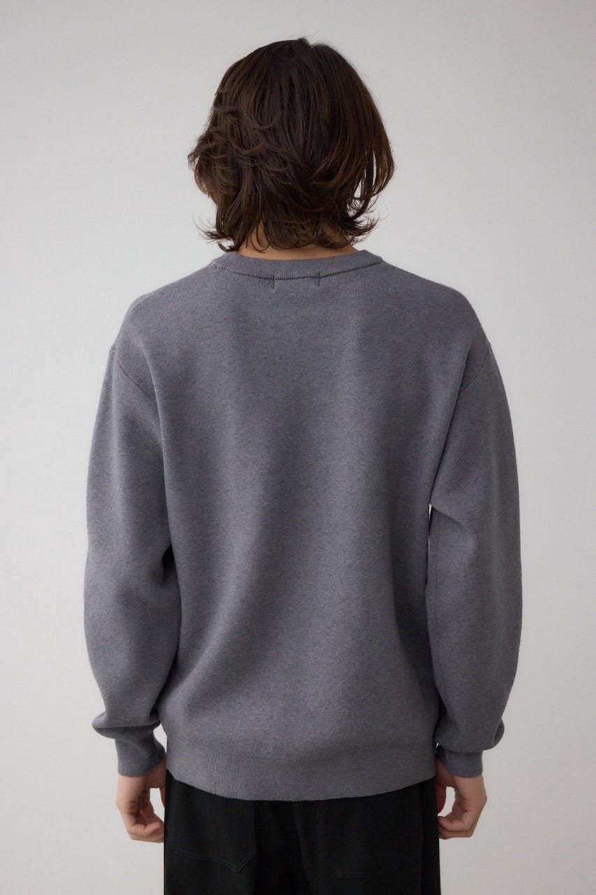 フロントロゴニットトップス GRY M