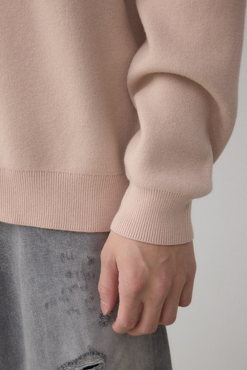 フロントロゴニットトップス L/BEG L