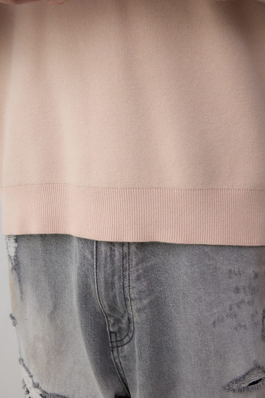 フロントロゴニットトップス L/BEG L