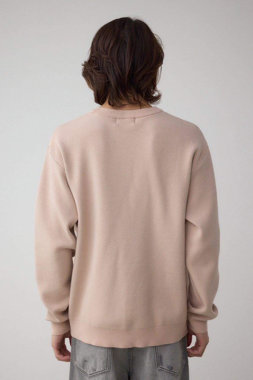 フロントロゴニットトップス L/BEG L