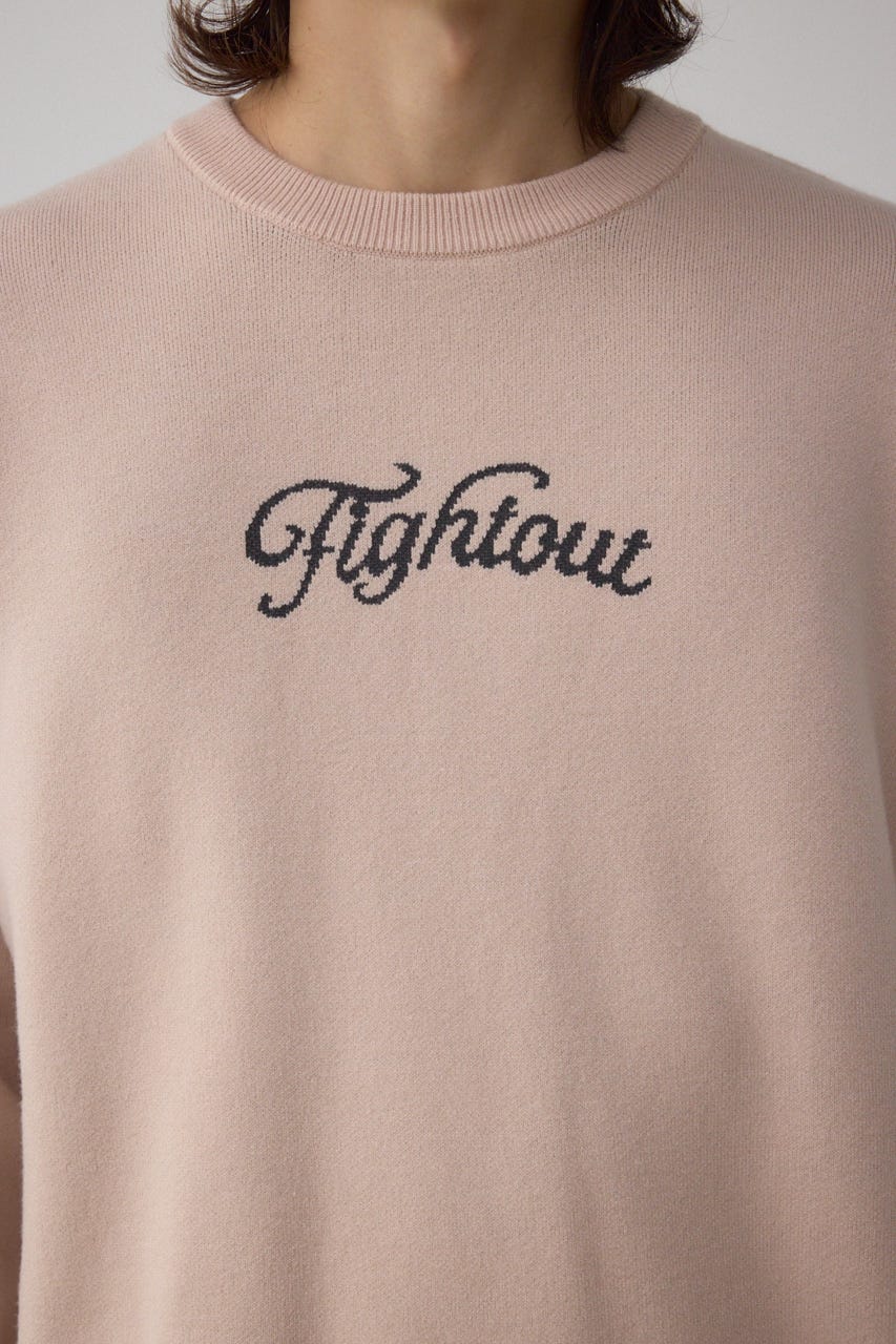 フロントロゴニットトップス L/BEG L