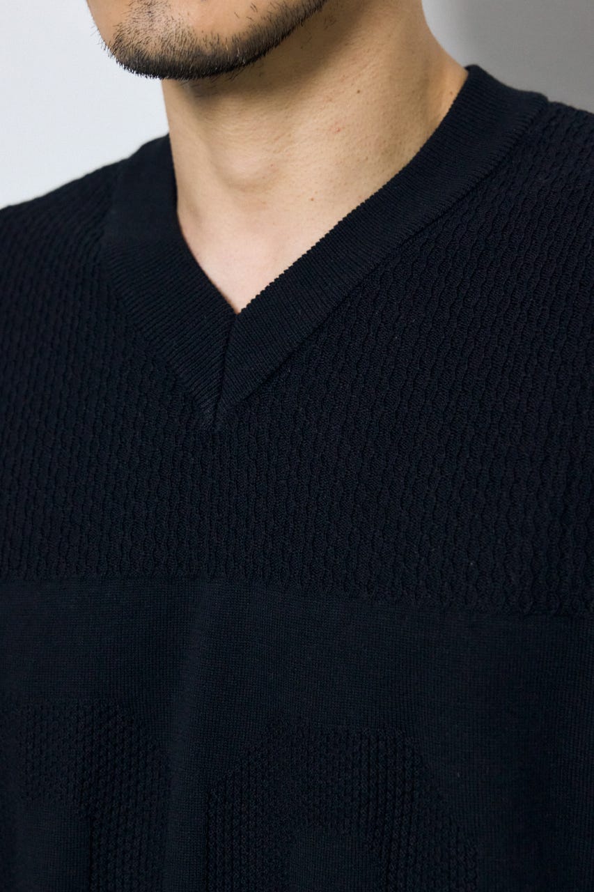 ナンバリングニットトップス BLK L