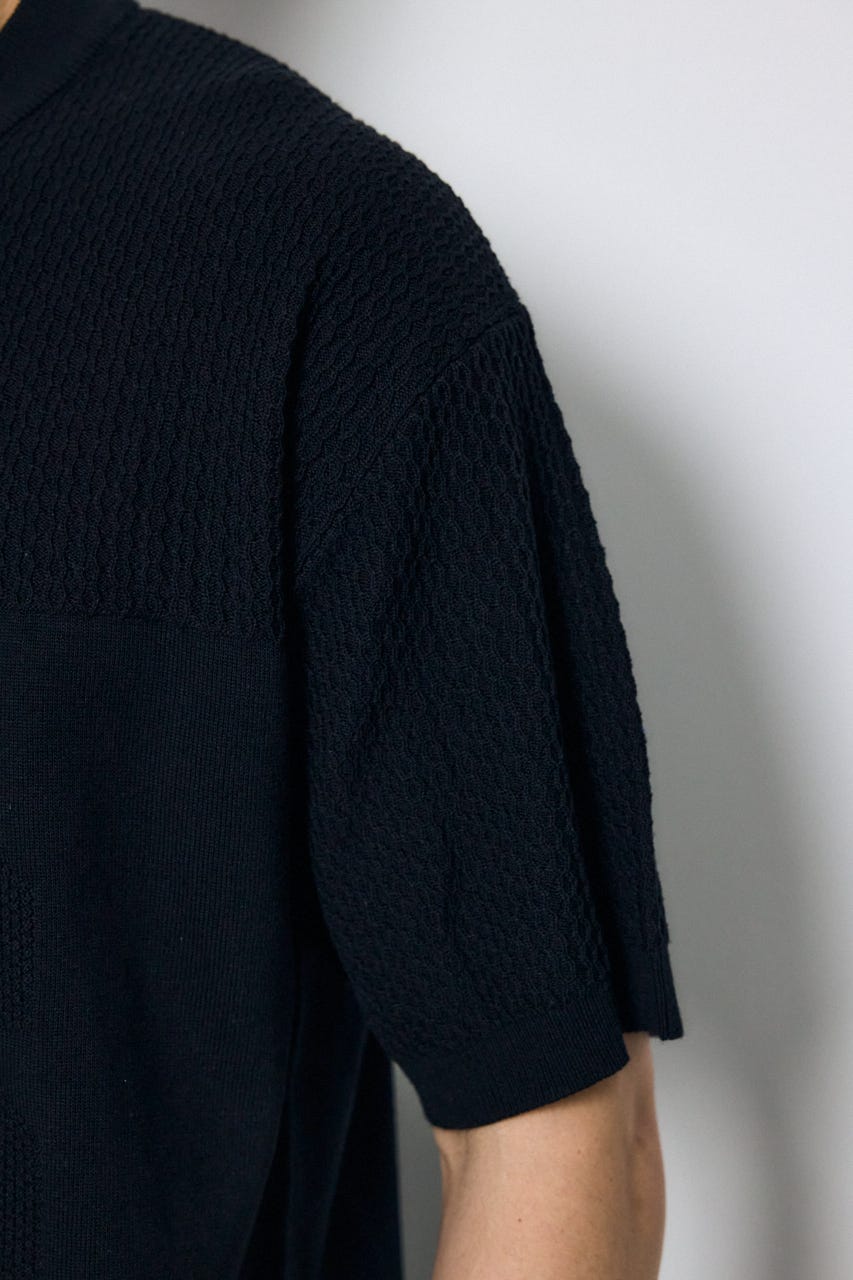 ナンバリングニットトップス BLK L