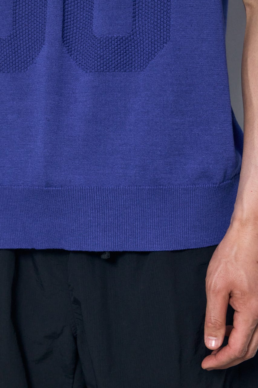 ナンバリングニットトップス BLU M