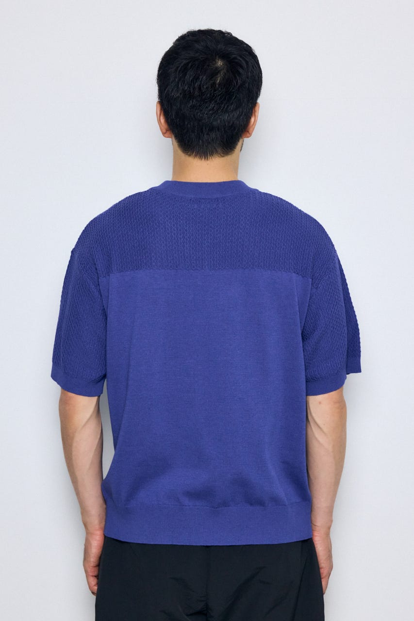 ナンバリングニットトップス BLU M