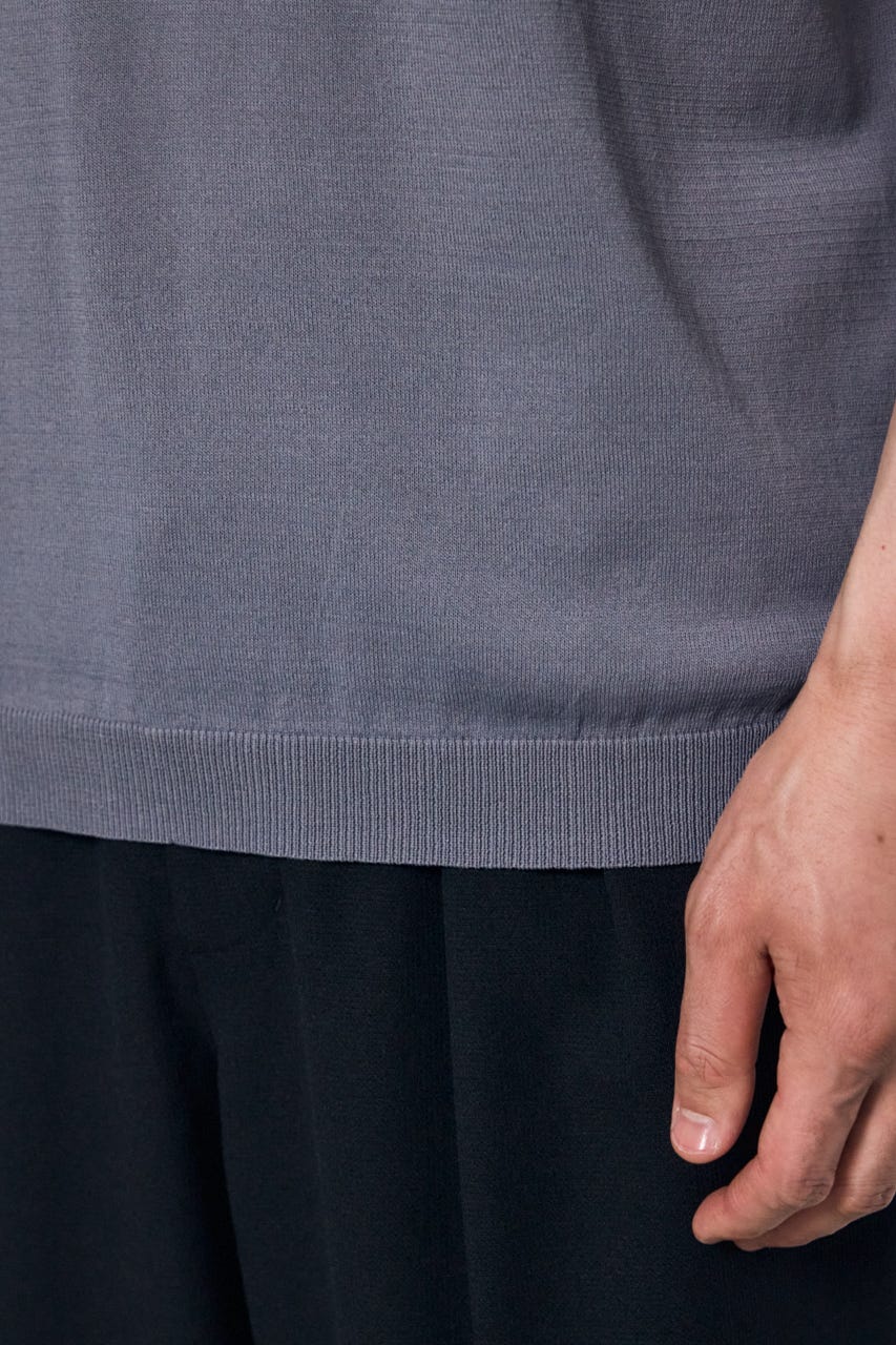 コンフォートニットポロシャツ GRY S