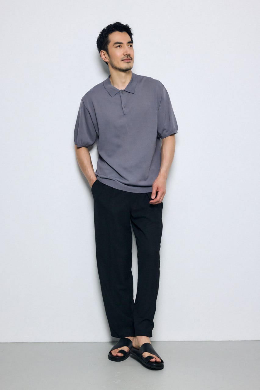 コンフォートニットポロシャツ GRY S