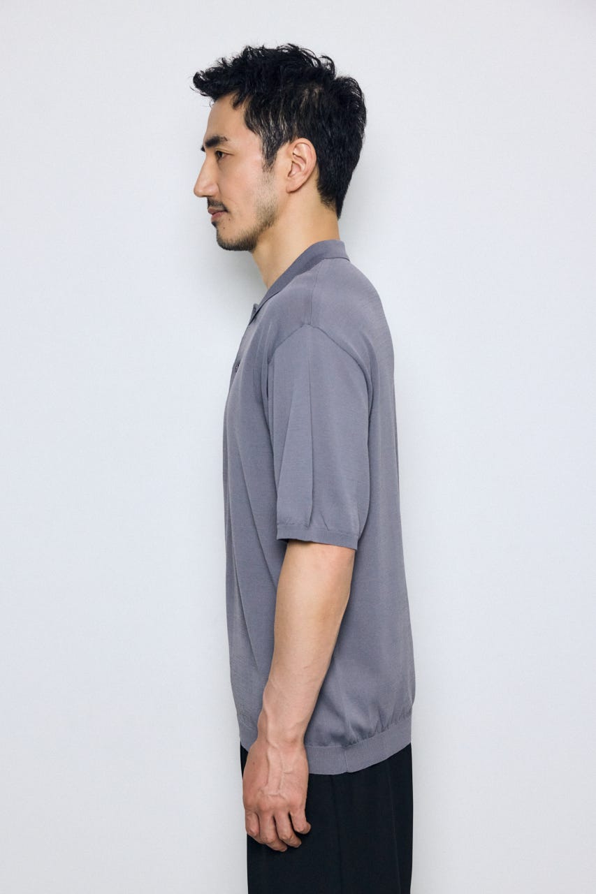 コンフォートニットポロシャツ GRY S