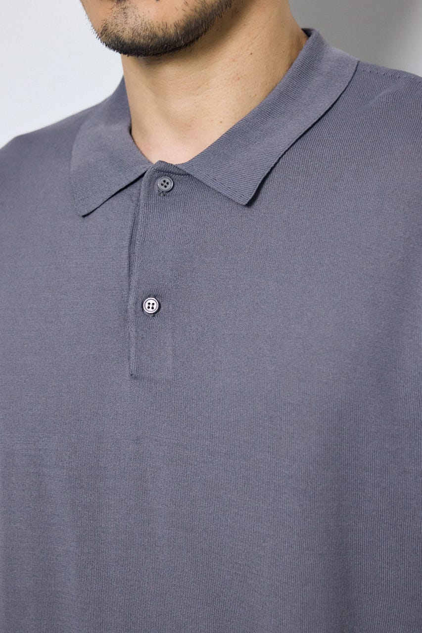 コンフォートニットポロシャツ GRY S