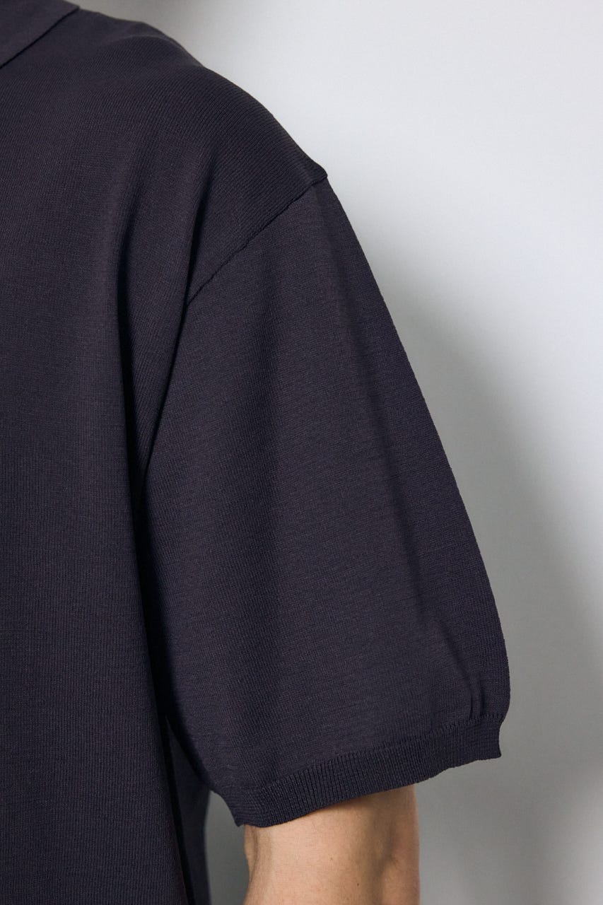 コンフォートニットポロシャツ L/BLK M