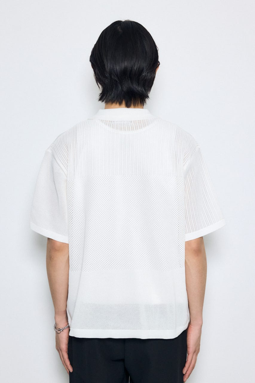 AZUL BY MOUSSY | 編地切替ニットシャツ (シャツ・ブラウス ) |SHEL