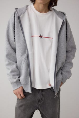 裏起毛ジップアップパーカー