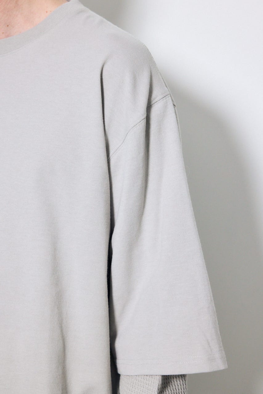 【SS先行アイテム】ワッフルレイヤードロンTEE L/GRY L