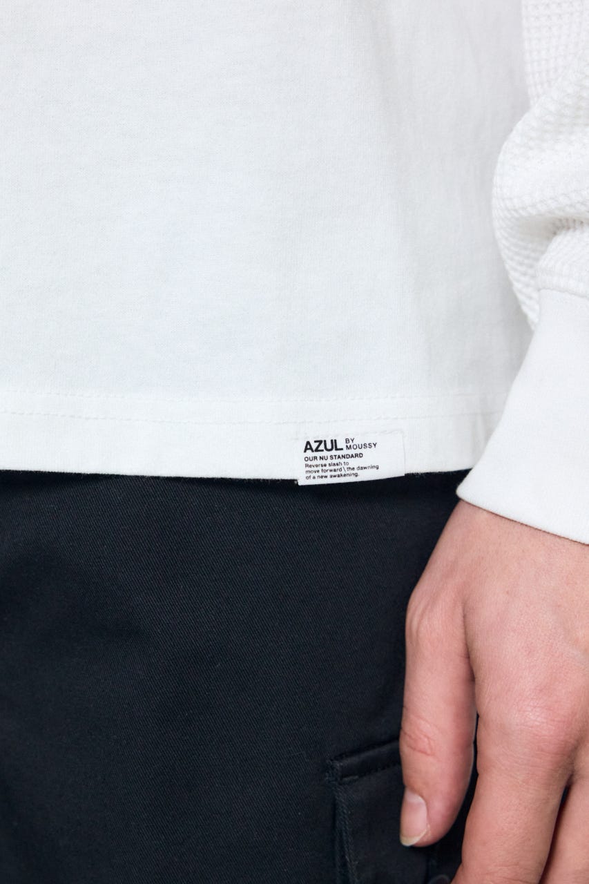 【SS先行アイテム】ワッフルレイヤードロンTEE O/WHT M