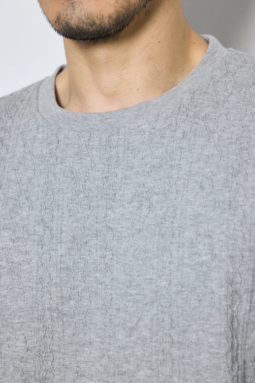 総柄ニットソートップス GRY M