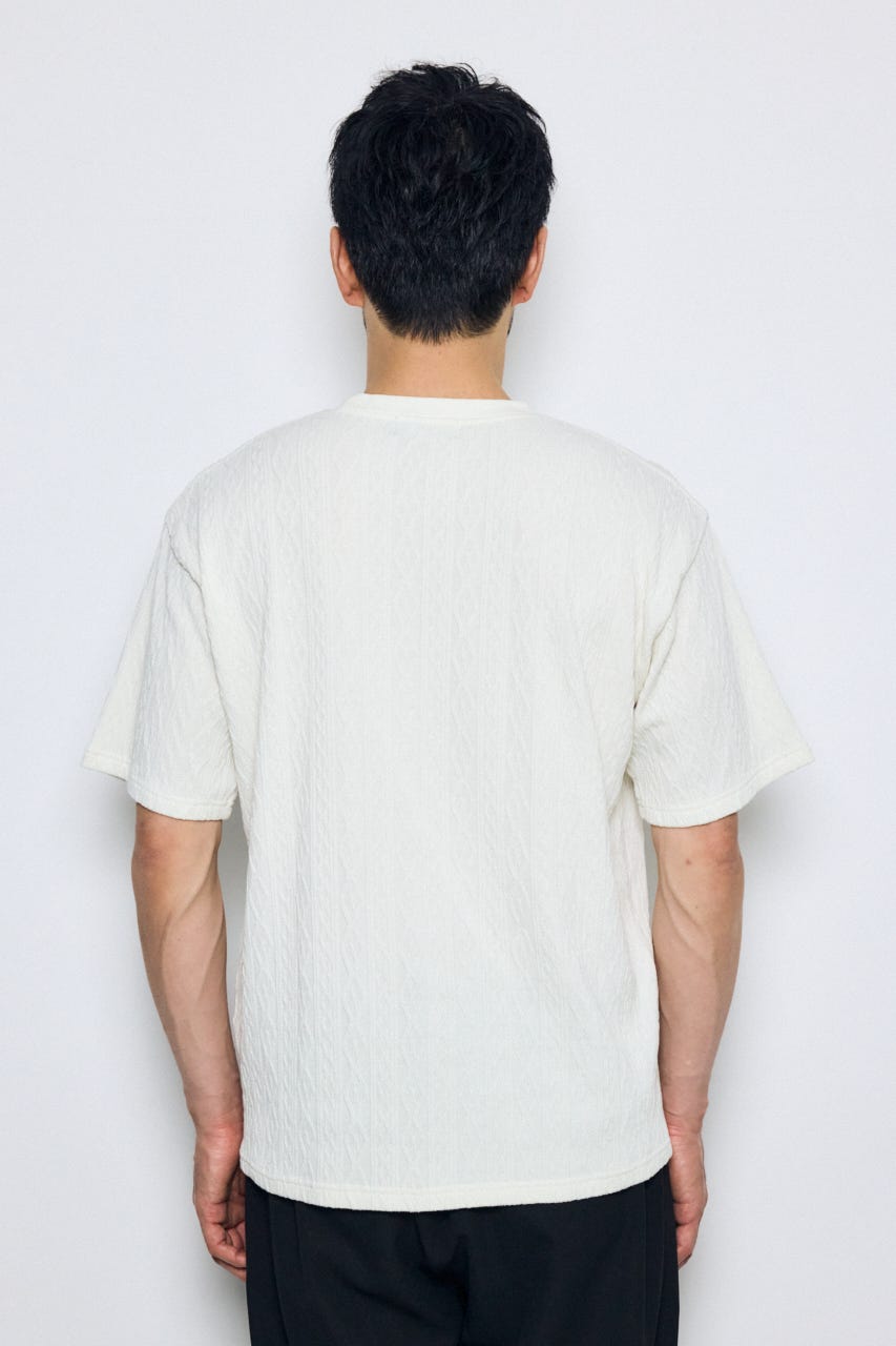 総柄ニットソートップス O/WHT S