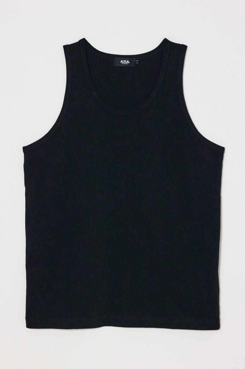 引き揃え天竺タンクトップ BLK M