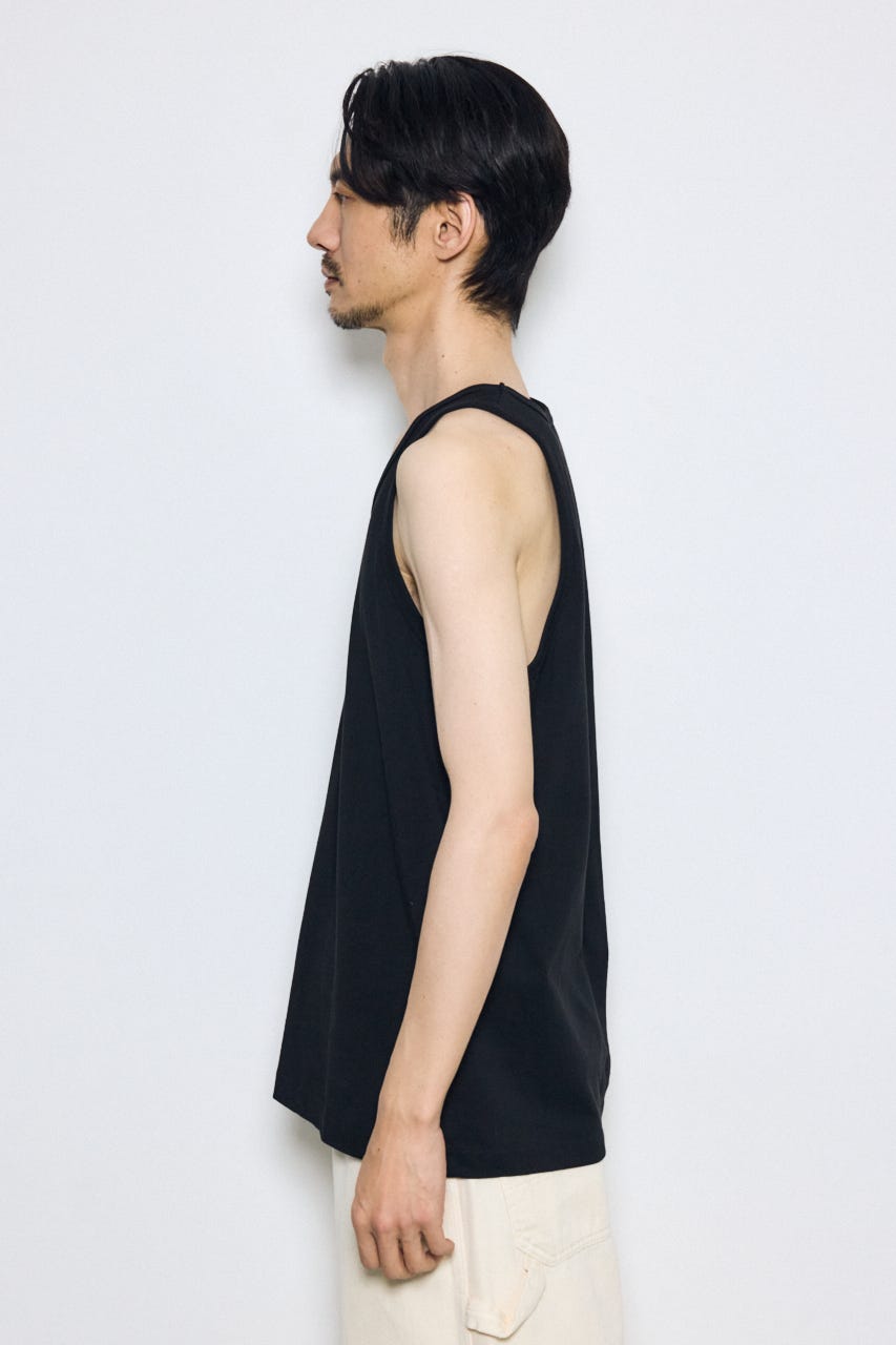 引き揃え天竺タンクトップ BLK M
