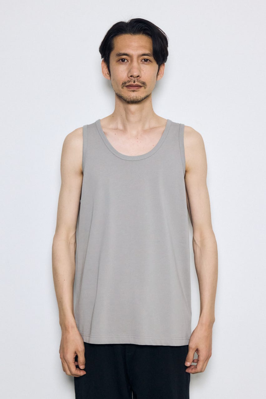 引き揃え天竺タンクトップ GRY L