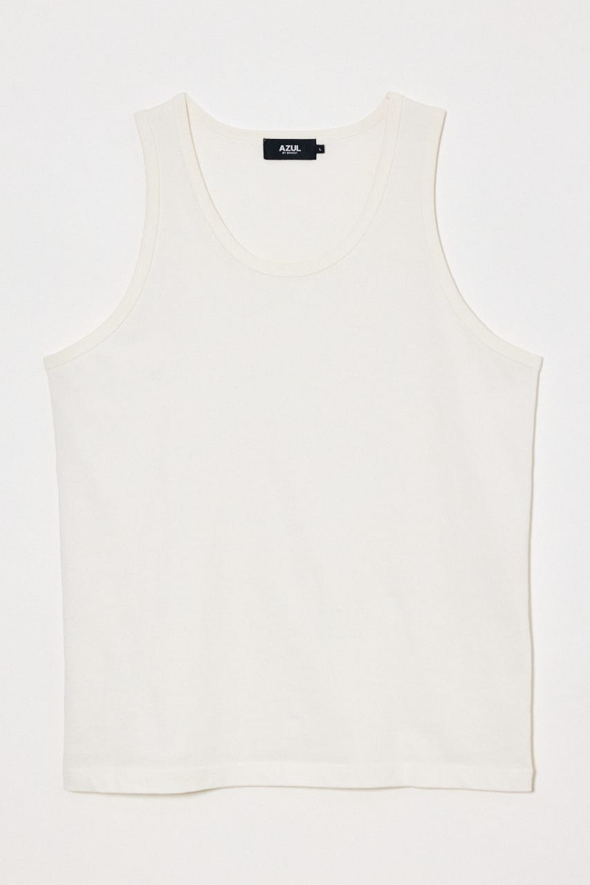 引き揃え天竺タンクトップ WHT M