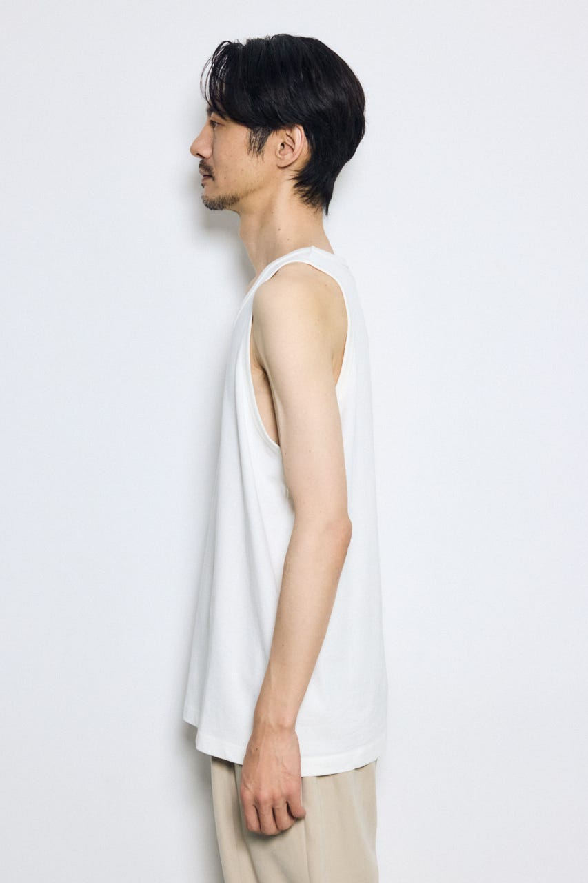引き揃え天竺タンクトップ WHT M
