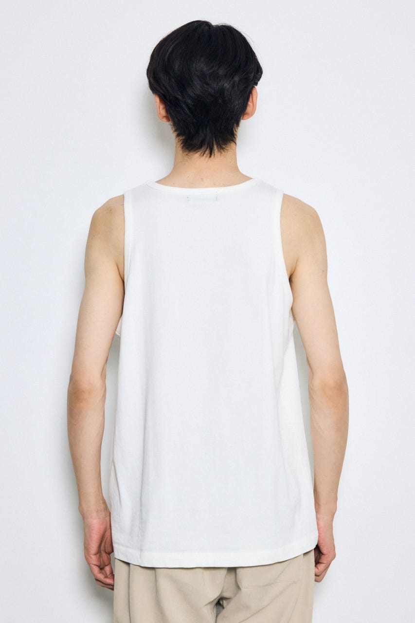 引き揃え天竺タンクトップ WHT M