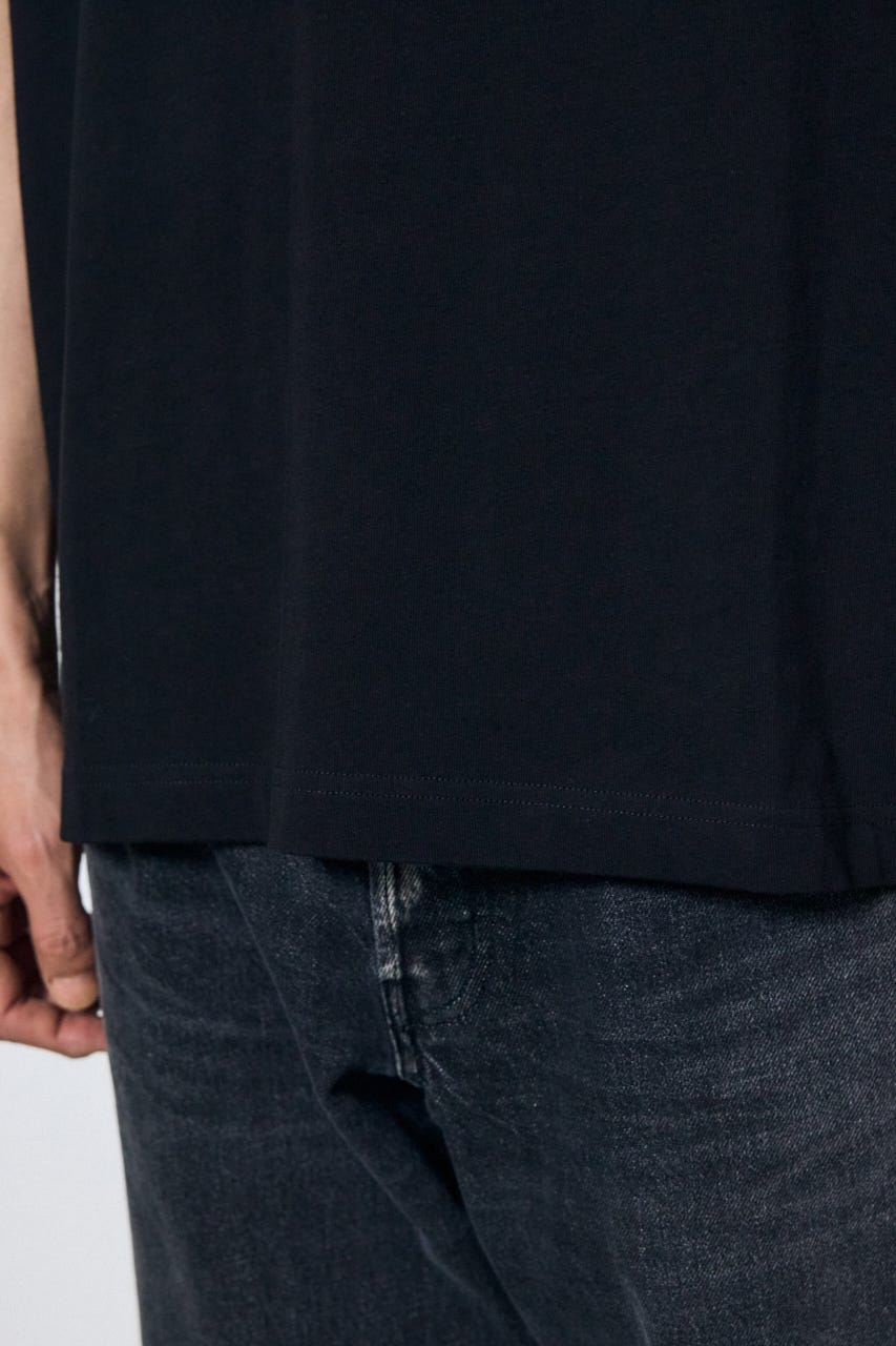 引き揃え天竺ポケットTシャツ BLK L