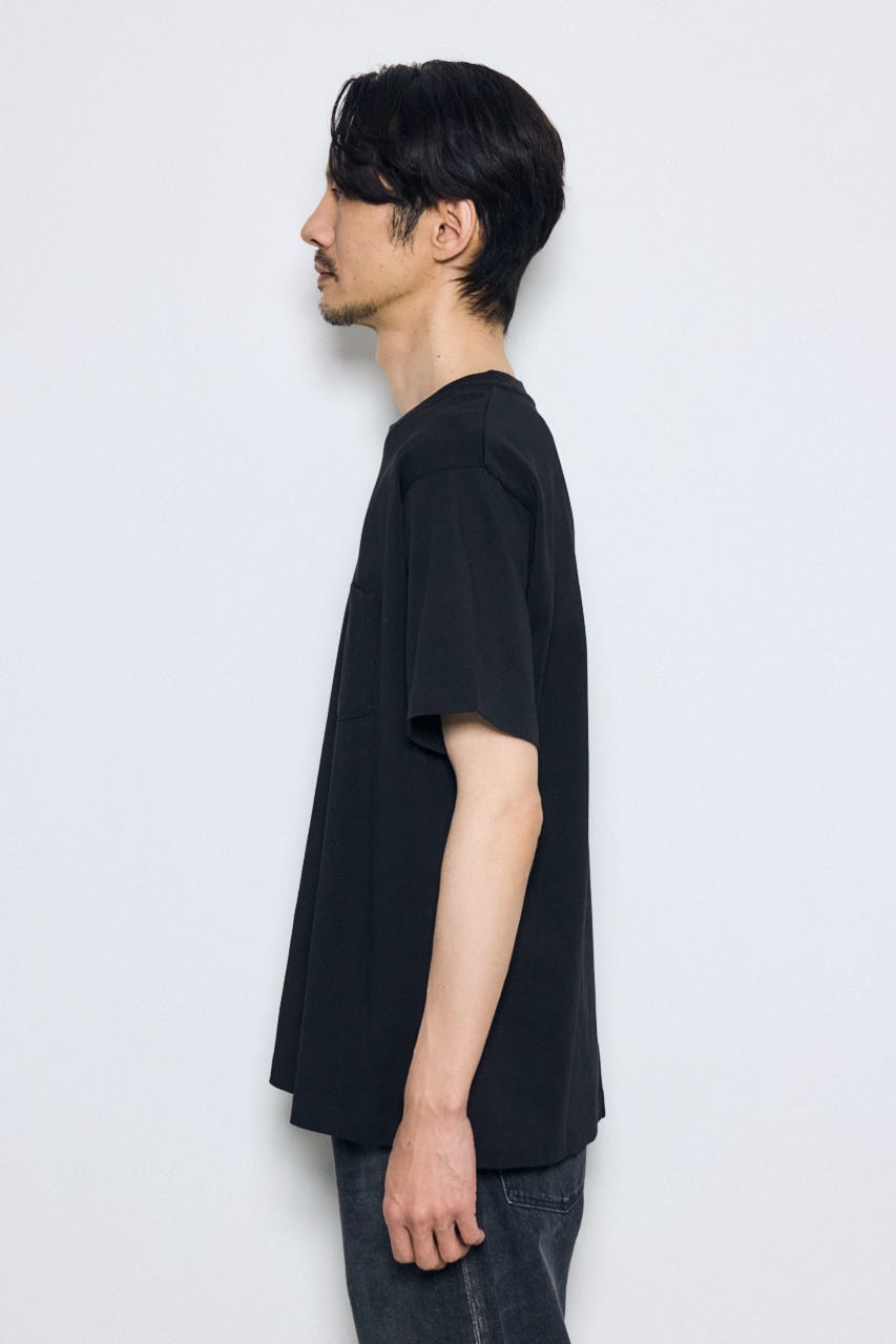引き揃え天竺ポケットTシャツ BLK L