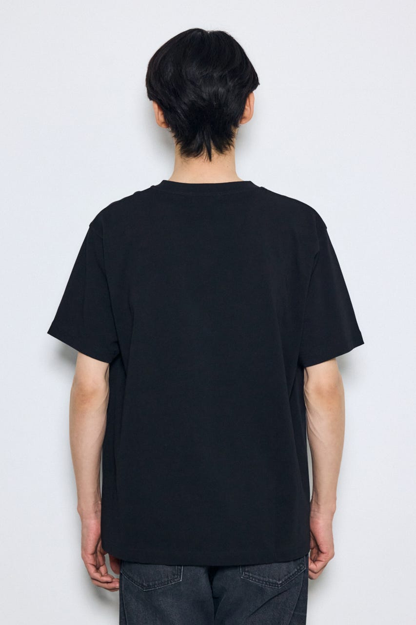 引き揃え天竺ポケットTシャツ BLK L