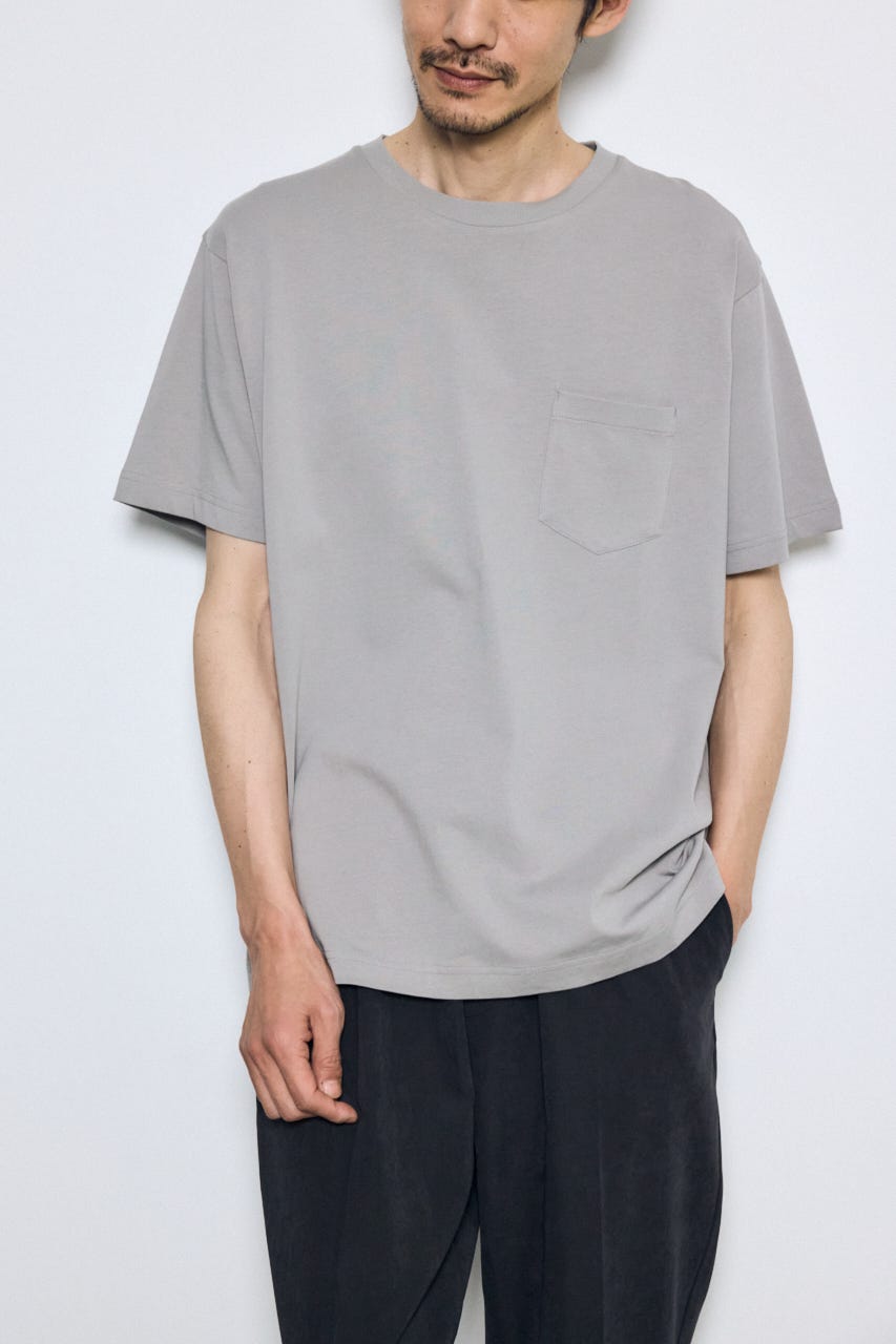 引き揃え天竺ポケットTシャツ GRY M