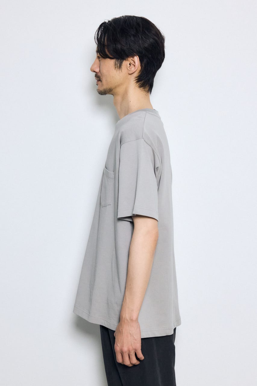 引き揃え天竺ポケットTシャツ GRY M