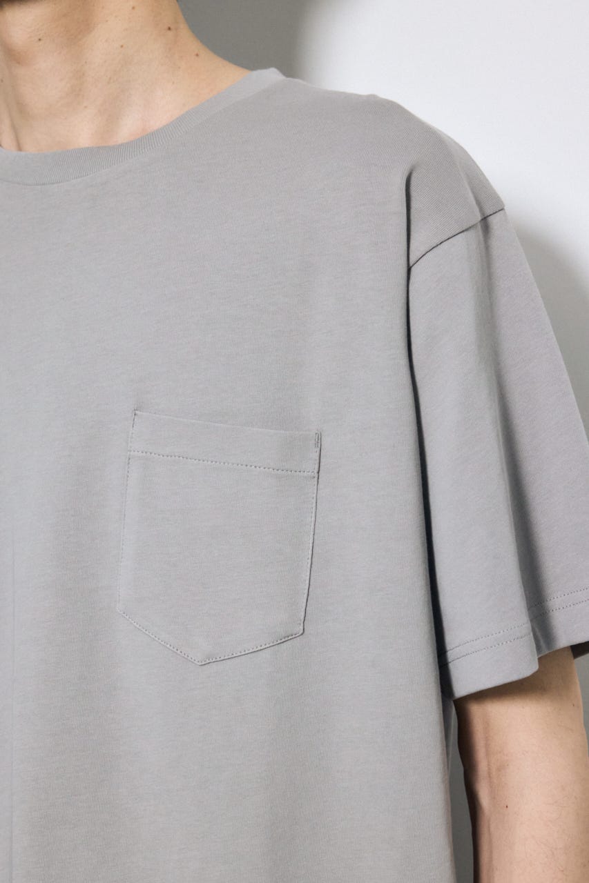 引き揃え天竺ポケットTシャツ GRY M