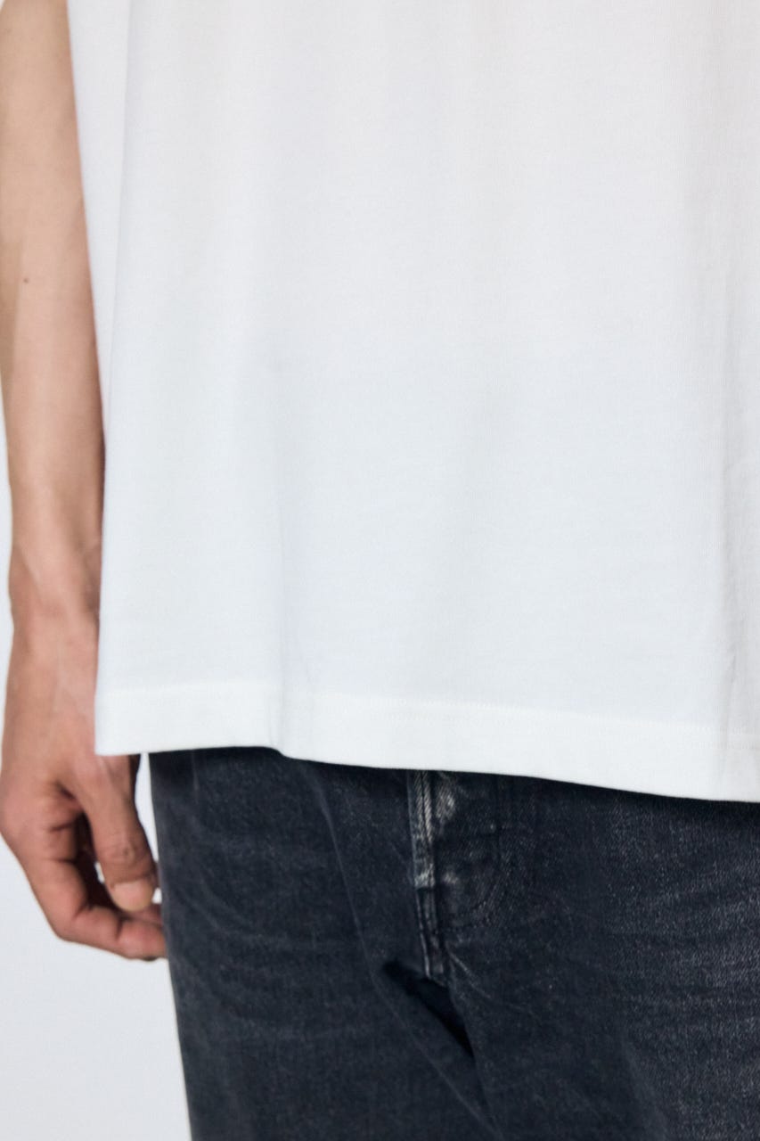 引き揃え天竺ポケットTシャツ WHT S