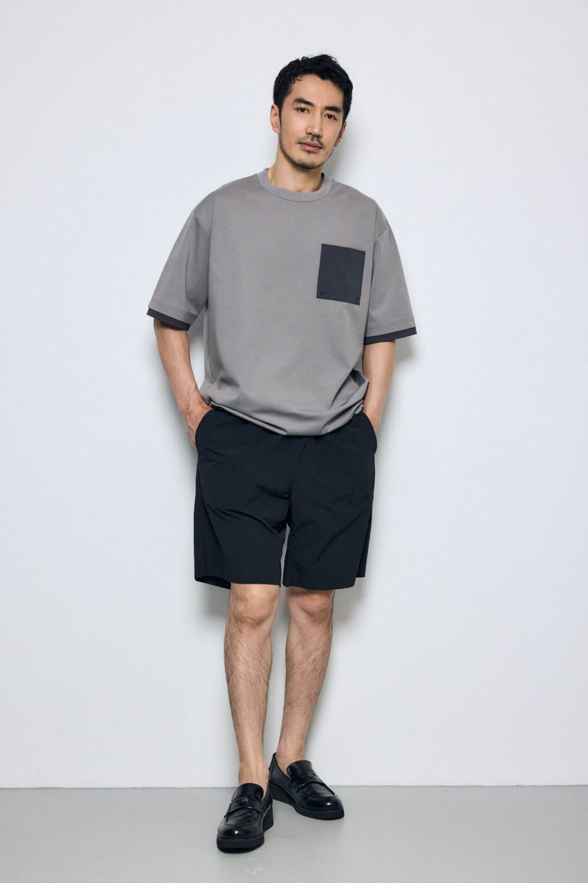 配色ポケットトップス GRY M