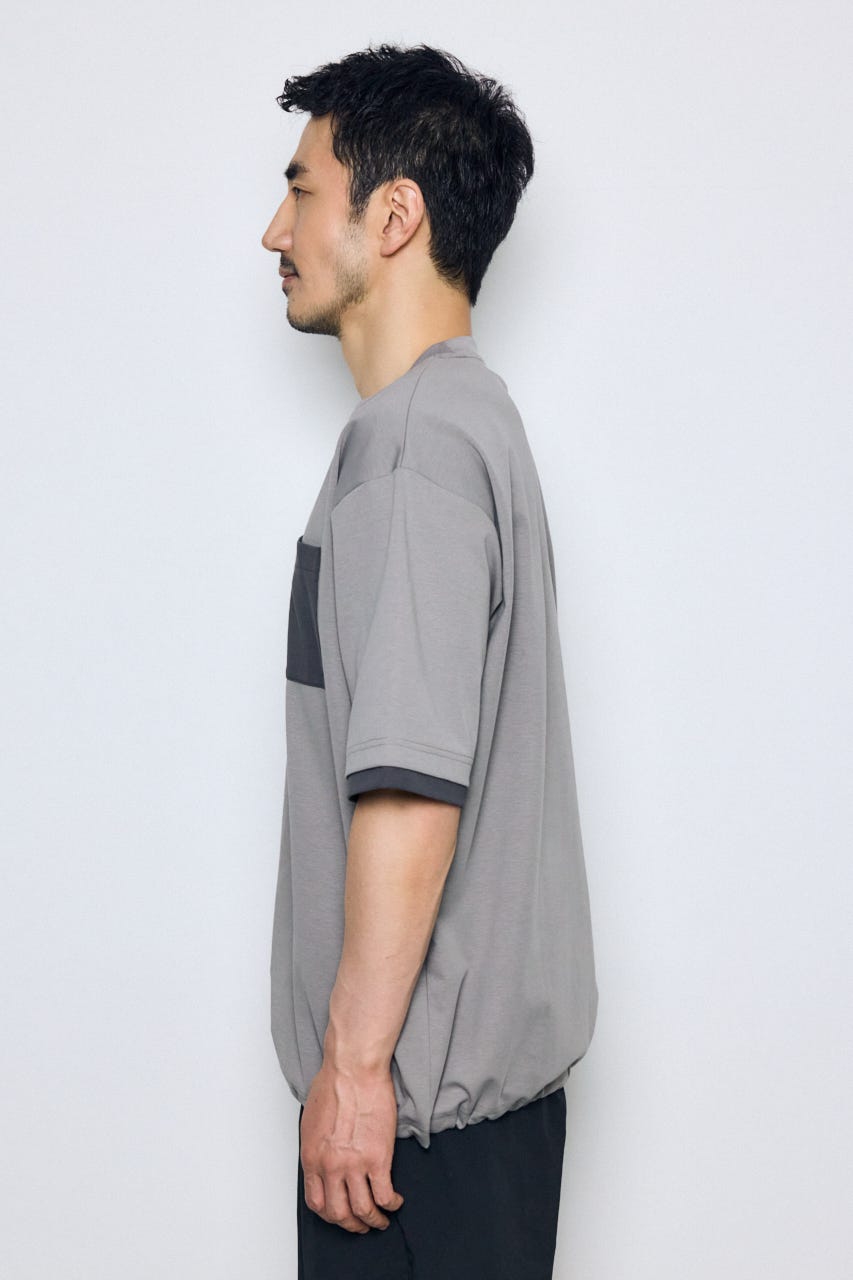 配色ポケットトップス GRY M