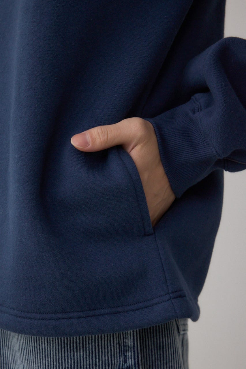 裏起毛パイピングデザイントップス D/NVY L