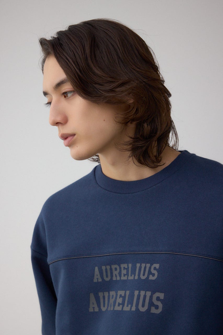 裏起毛パイピングデザイントップス D/NVY L